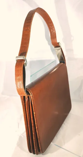 Borsa a spalla vintage anni 80 marrone