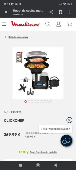 Robot de cocina Moulinex ClickChef