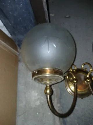 Applique Liberty Vetro e Metallo Dorato