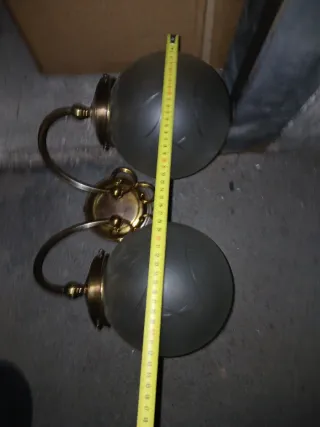 Applique Liberty Vetro e Metallo Dorato