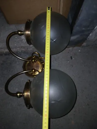 Applique Liberty Vetro e Metallo Dorato