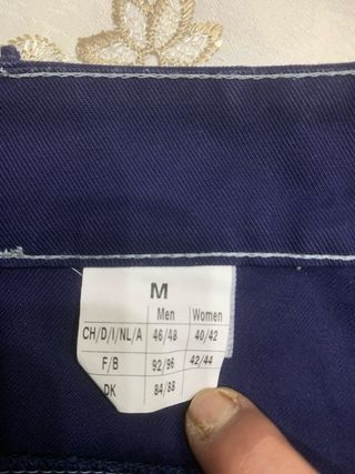 Pantaloni da lavoro GLS blu con dettagli oro
