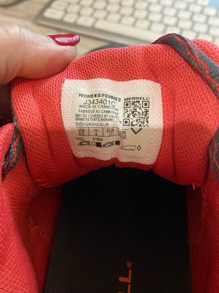 Zapatillas Merrell Trekking Gris Naranja