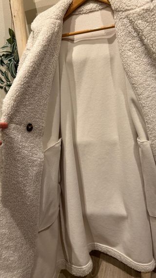 Abrigo teddy beige talla L