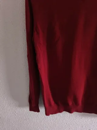 Maglietta rossa con scollo a V da uomo taglia S Spagnolo