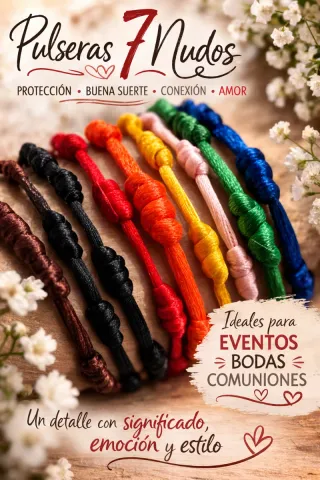 Pulseras 7 Nudos Personalizables Bodas Comuniones