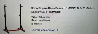 Soporte Barra Pesas HOMCOM