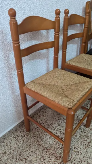 Juego de 2 sillas de cocina de madera