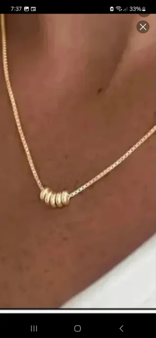 Gargantilla bañado oro