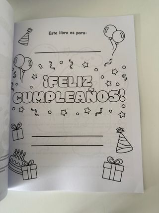 Libro para colorear “Feliz 4 cumpleaños!”