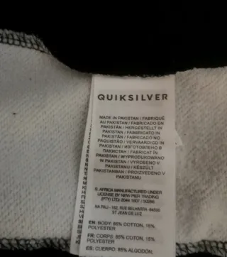 Sudadera Quiksilver Negra Talla XL