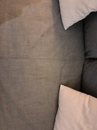 Conjunto sofá cama con reposapies con almacenaje