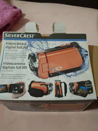Videocámara HD Naranja y Negra