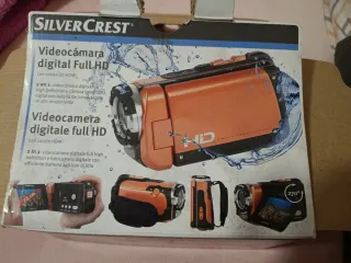 Videocámara HD Naranja y Negra