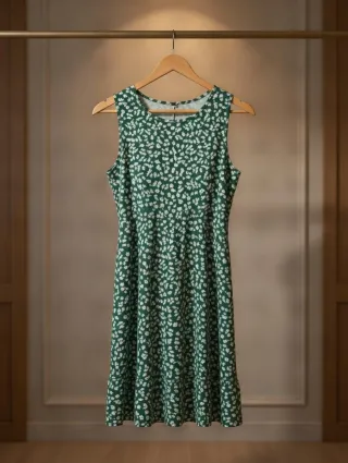 Vestido verde floral