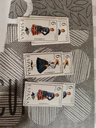 Sellos España 6 Pesetas Trajes Regionales