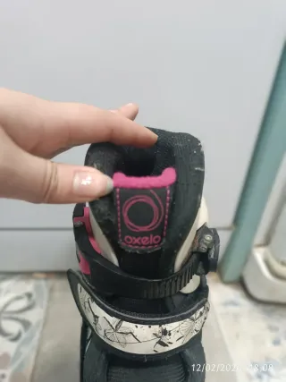 Patines en línea negros y blancos talla 36-38