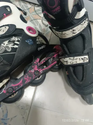 Patines en línea negros y blancos talla 36-38