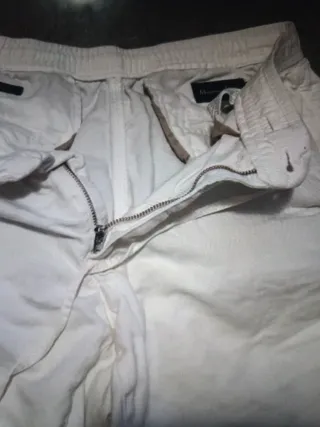Pantalón corto Massimo Dutti Talla M Blanco
