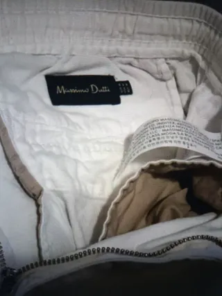 Pantalón corto Massimo Dutti Talla M Blanco