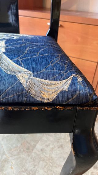 Conjunto 6 sillas comedor madera tapizadas