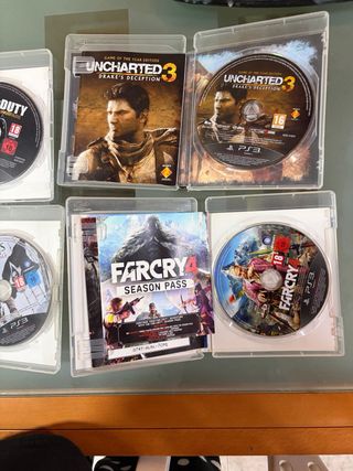 4 Giochi PS3: Call of Duty, Uncharted 3, AC IV, Far Cry 4