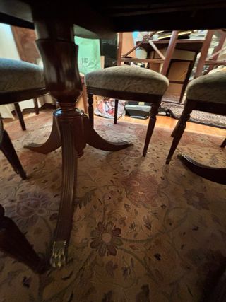 Mesa comedor maciza y 6 sillas