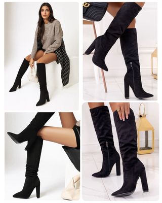 Nuevas Botas altas tacón en negro talla 37