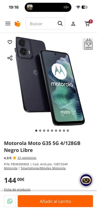 Motorola Moto G35 5G Precintado + 3 Años Garantía