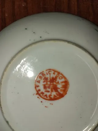 2 Tazas de café con platillo de porcelana