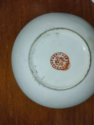 2 Tazas de café con platillo de porcelana