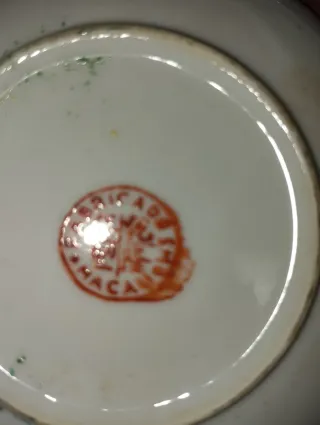 2 Tazas de café con platillo de porcelana