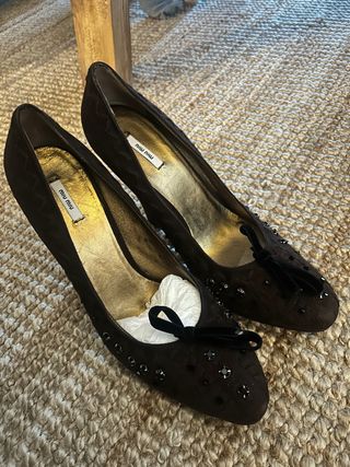 Scarpe col tacco Miu Miu nere