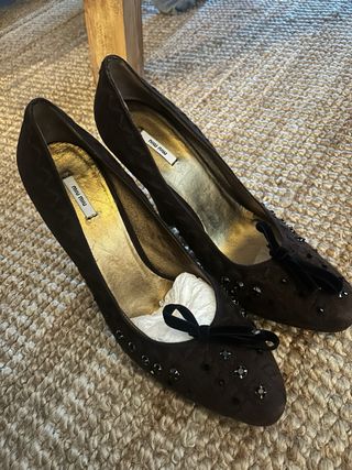 Scarpe col tacco Miu Miu nere