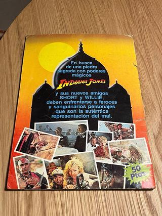 Álbum Cromos Indiana Jones Templo Maldito (1984)