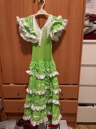 Traje Flamenco Niña Talla 7 Años