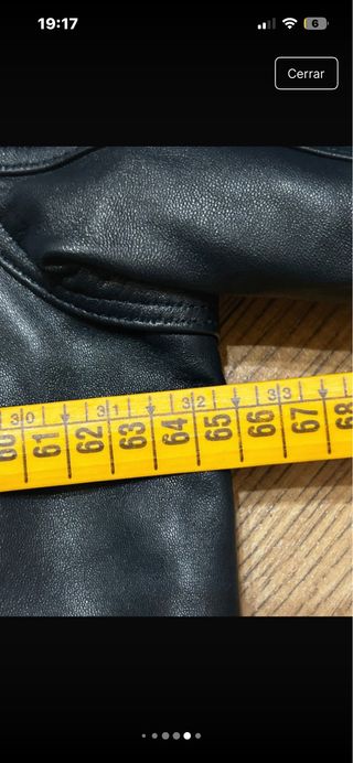 Chaqueta Piel Alji-Piel Azul Marino Talla L