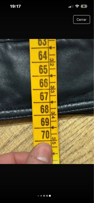 Chaqueta Piel Alji-Piel Azul Marino Talla L