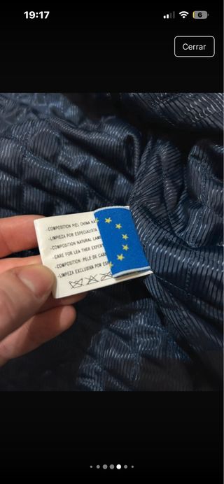 Chaqueta Piel Alji-Piel Azul Marino Talla L