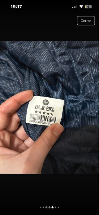 Chaqueta Piel Alji-Piel Azul Marino Talla L