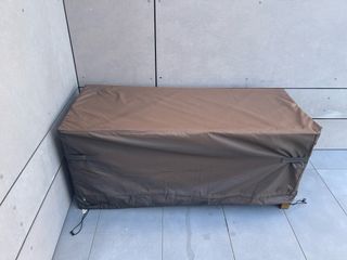 Arcón de jardín de madera de teca, regalo de funda