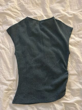 Pull&Bear Camiseta Azul Texturizada