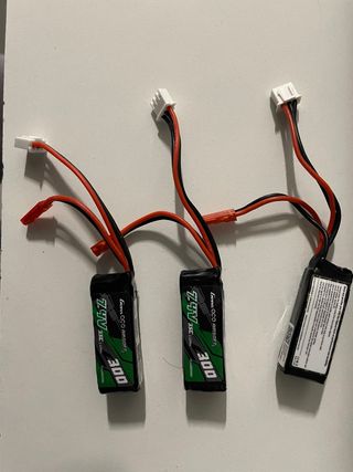 3 Baterías Lipos 2s 7,4v 300mah