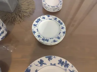 Vajilla Vista Alegre Porcelana Azul y Blanca