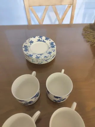 Vajilla Vista Alegre Porcelana Azul y Blanca