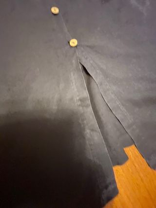 Camicia lunga donna lino blu