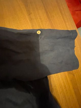 Camicia lunga donna lino blu