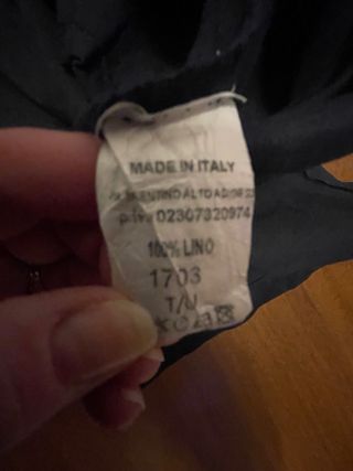 Camicia lunga donna lino blu