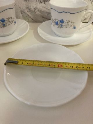 Arcopal spain 5 Tazas Desayuno con sus platos