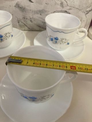 Arcopal spain 5 Tazas Desayuno con sus platos